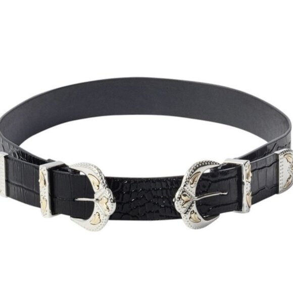 MAJE / ARIONA CROC EMBOSSED BELT / SIZE 1